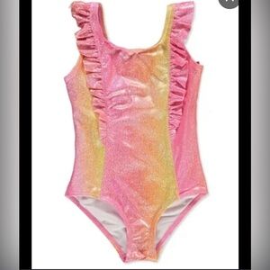 Pink Platinum Girls one piece ombre mermaid swimsuit size 5/6